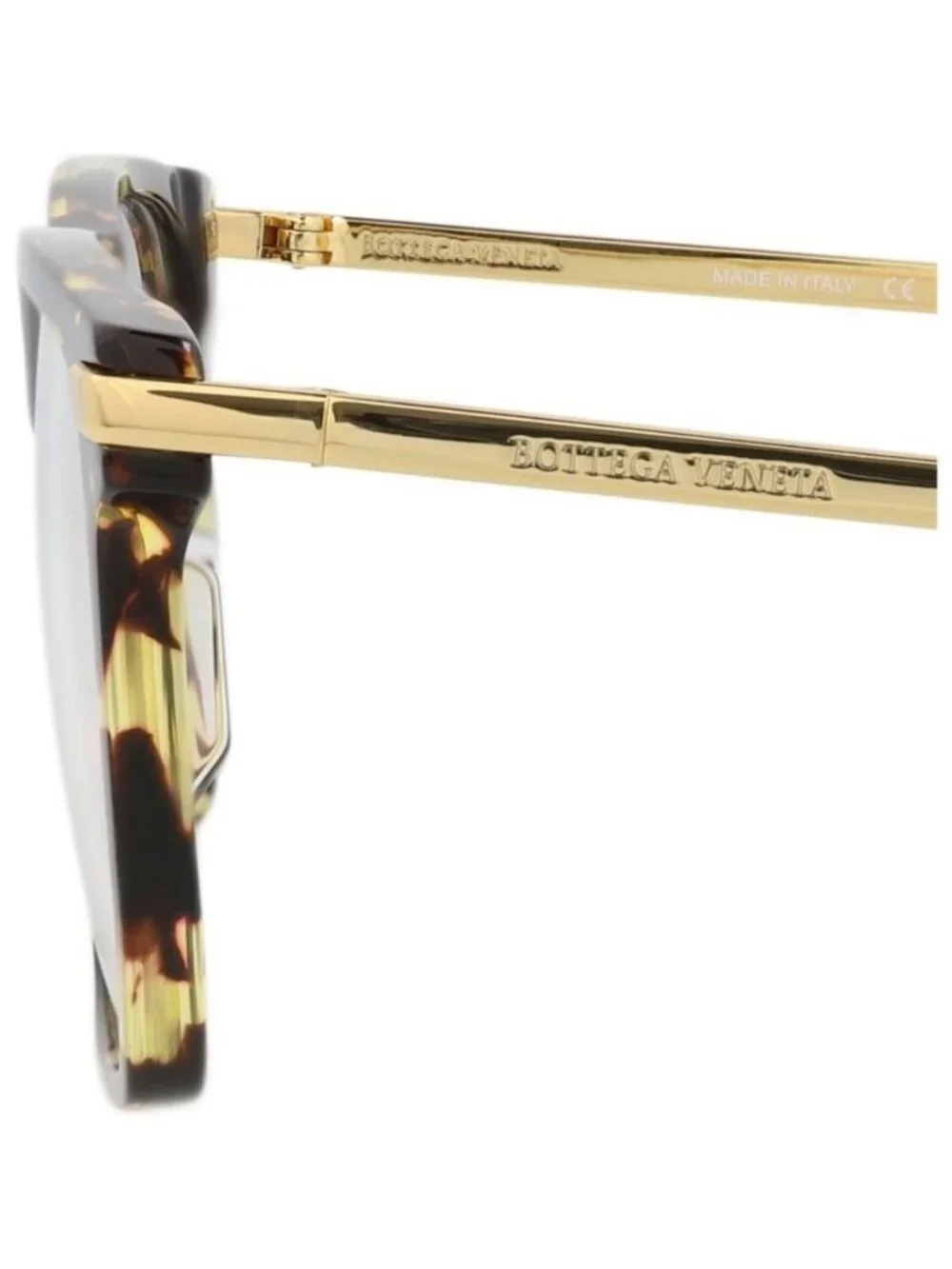 New Bottega Veneta Mens Square/Rectangle Havana Gold Transparent Fashion Designe